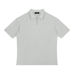 Unisex Color Block Quarter-Zip Polo Shirt