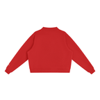 Essential Fleece Mock-Neck Crew Sweatshirt