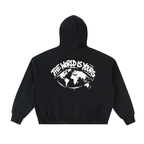 Fleeced Full-Zip Boxy Hoodie