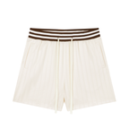 Unisex Striped Drawstring Shorts