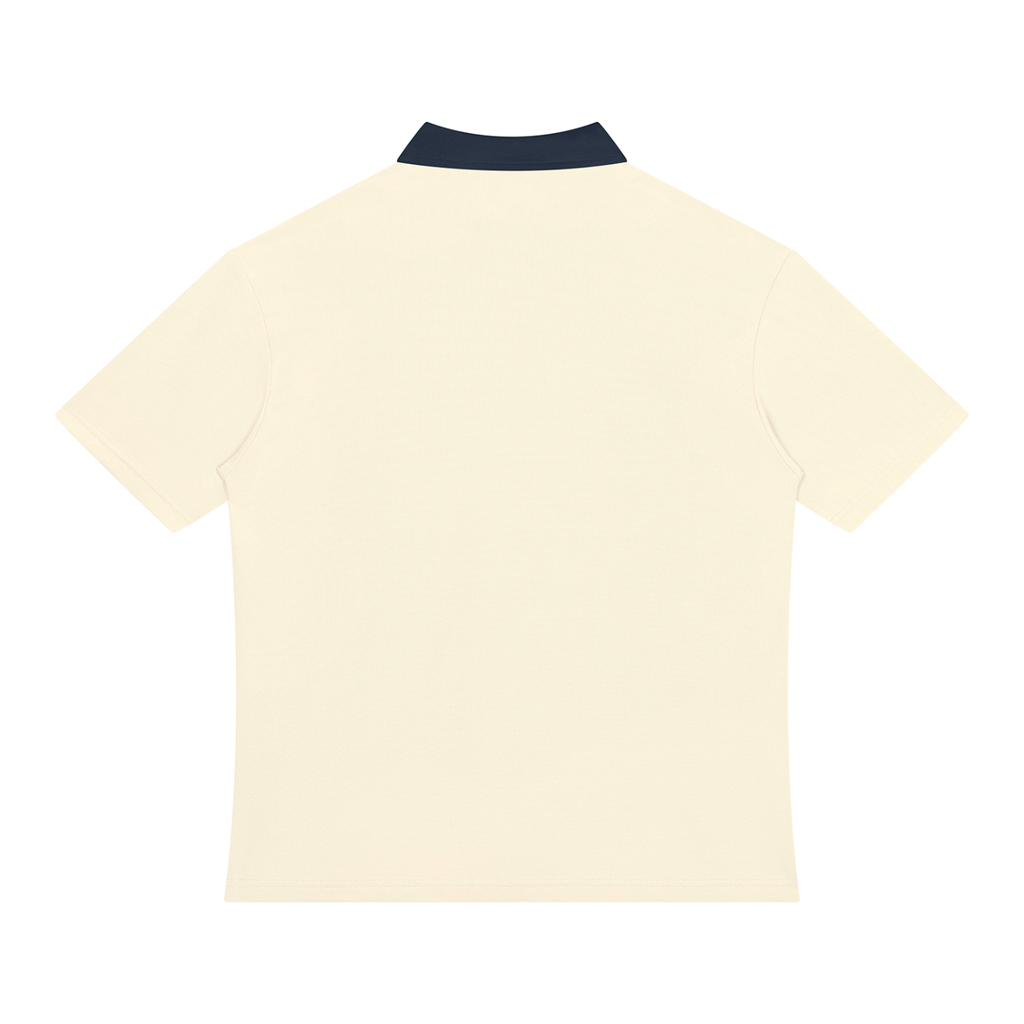 Unisex Color Block Quarter-Zip Polo Shirt