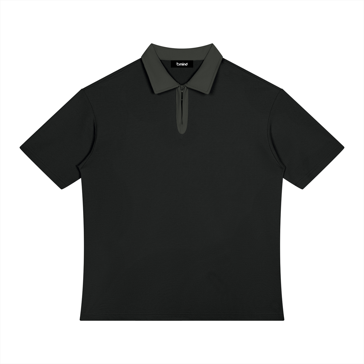 Unisex Color Block Quarter-Zip Polo Shirt