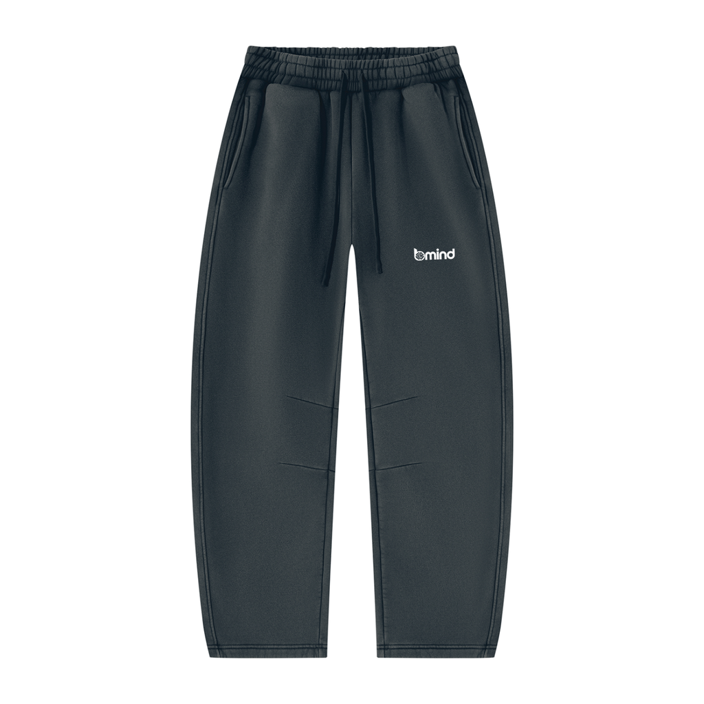 Unisex Vintage Wash Barrel Leg Fleece Sweatpants