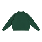 Essential Fleece Mock-Neck Crew Sweatshirt