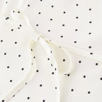 Chu Sau beauty Women New Fashion Sweet Polka Dot Print Chic Lace Patchwork V-neck Long Dress Vintage Short Sleeve Party Dresses