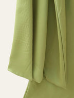 YENKYE High Street Women Sexy Elegant Halter Long Dress Female Fashion Backless Green Satin Party Maxi Vestidos