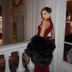 2026 Women's Elegant Shiny Red Sleeveless Long Dress Sexy Slim Bodycon Sequin Maxi Gown for Party Fashion Solid Color Robe