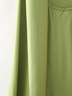 YENKYE High Street Women Sexy Elegant Halter Long Dress Female Fashion Backless Green Satin Party Maxi Vestidos