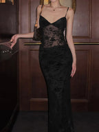 Weird Puss See Through Dress Women Backless Hollow Flower Print Patchwork Solid Sleeveless Sexy Midnight Clubwear Party Vestidos