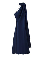 YENKYE High Street Women Sexy Elegant Halter Long Dress Female Fashion Backless Green Satin Party Maxi Vestidos