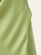 YENKYE High Street Women Sexy Elegant Halter Long Dress Female Fashion Backless Green Satin Party Maxi Vestidos