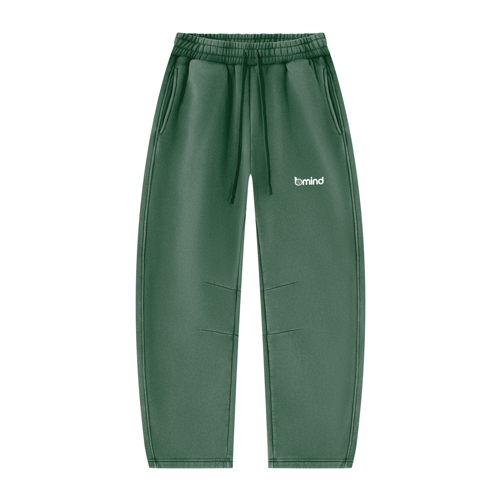 Unisex Vintage Wash Barrel Leg Fleece Sweatpants