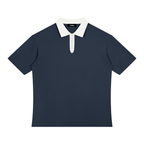 Unisex Color Block Quarter-Zip Polo Shirt