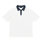 Unisex Color Block Quarter-Zip Polo Shirt