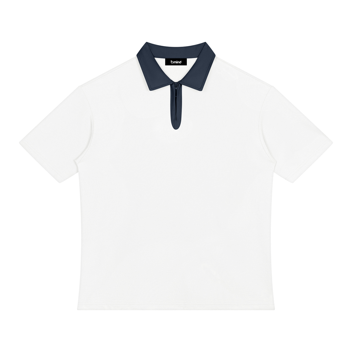 Unisex Color Block Quarter-Zip Polo Shirt