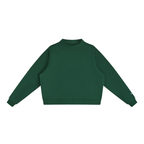 Essential Fleece Mock-Neck Crew Sweatshirt