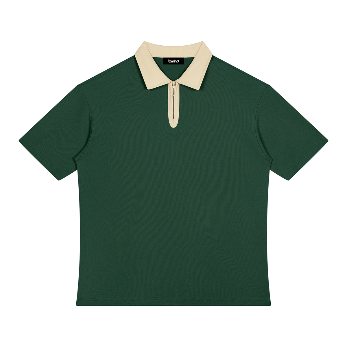 Unisex Color Block Quarter-Zip Polo Shirt