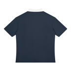 Unisex Color Block Quarter-Zip Polo Shirt
