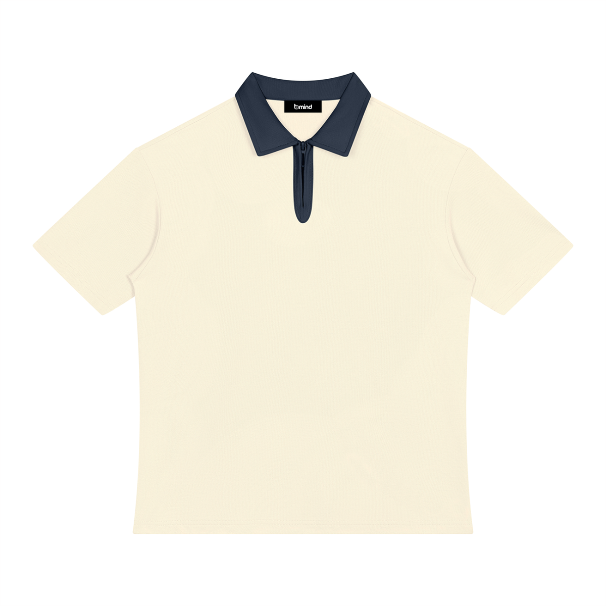 Unisex Color Block Quarter-Zip Polo Shirt
