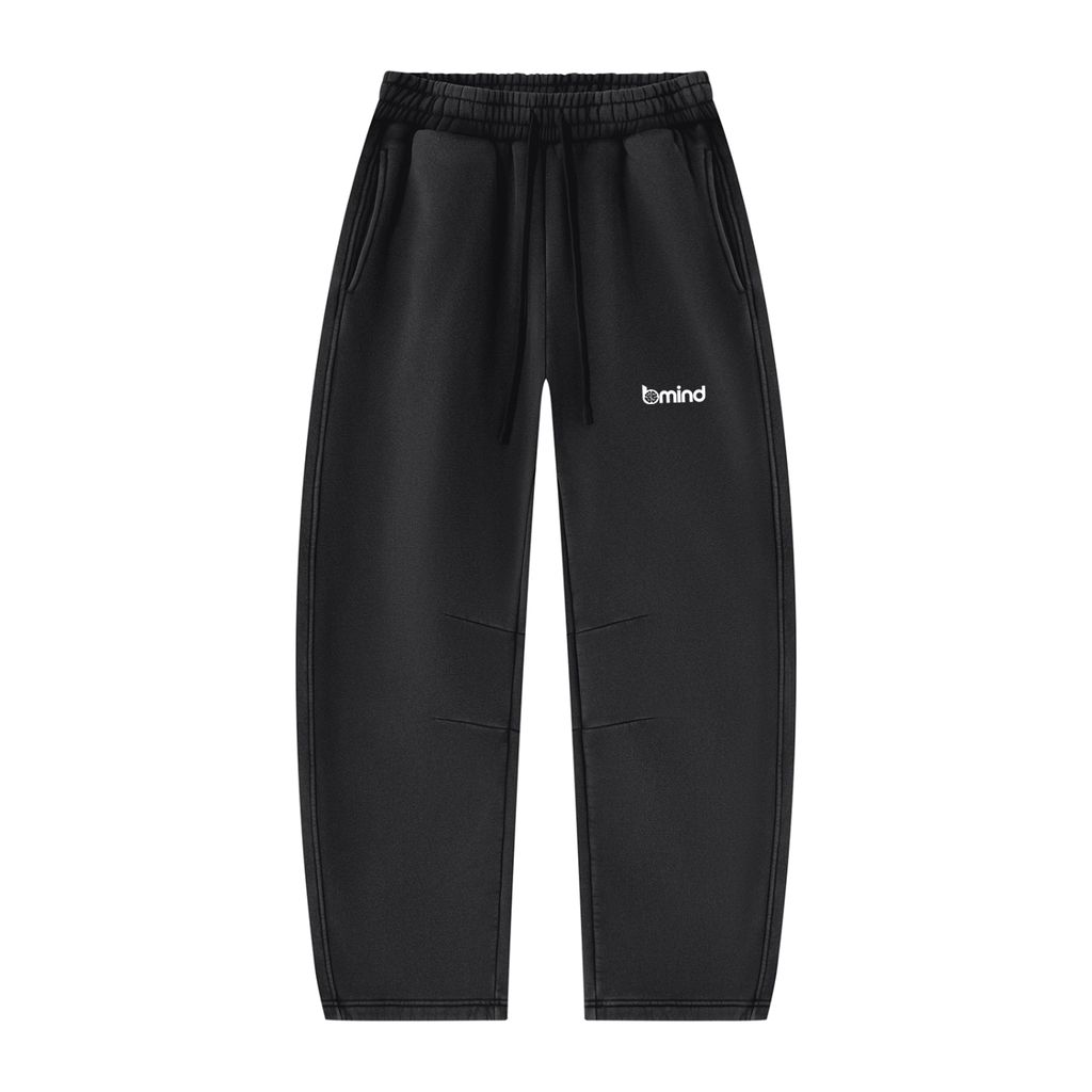 Unisex Vintage Wash Barrel Leg Fleece Sweatpants