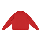 Essential Fleece Mock-Neck Crew Sweatshirt