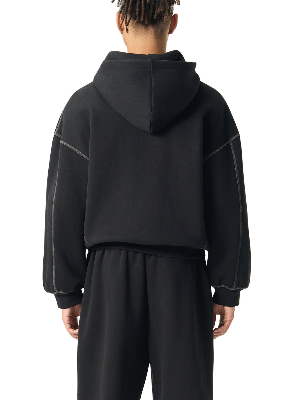 Contrast-Stitched Fleece Sweatpants