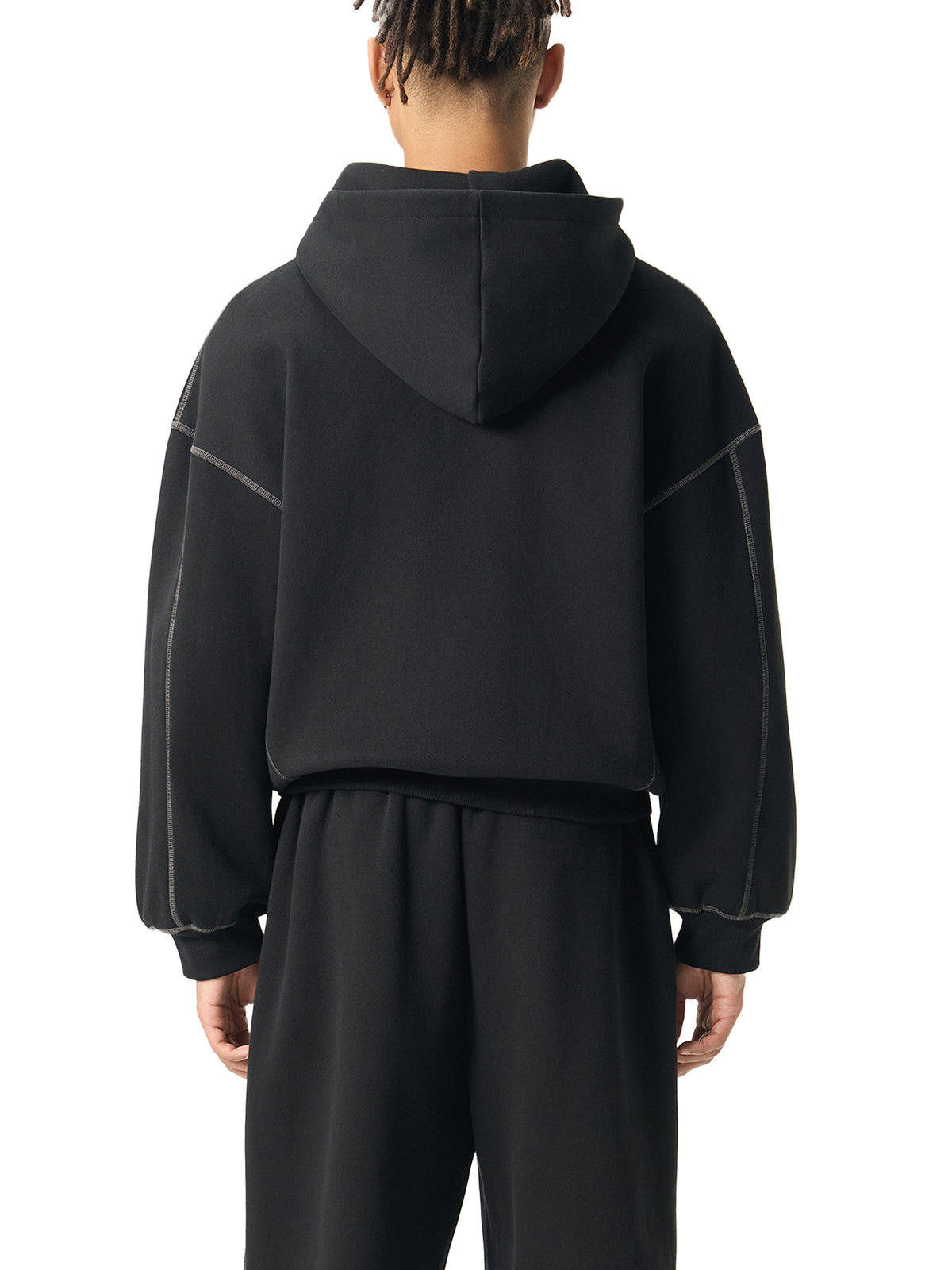 Contrast-Stitched Fleece Sweatpants