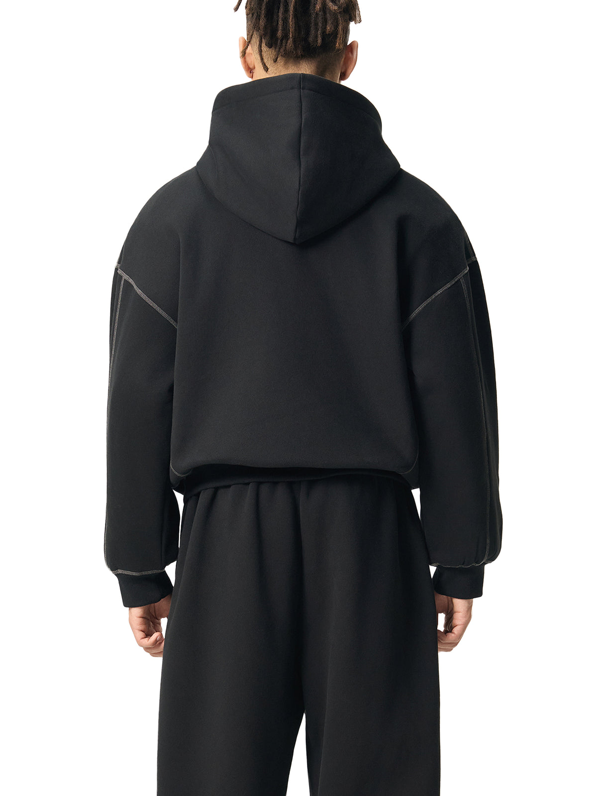 Contrast-Stitched Fleece Sweatpants