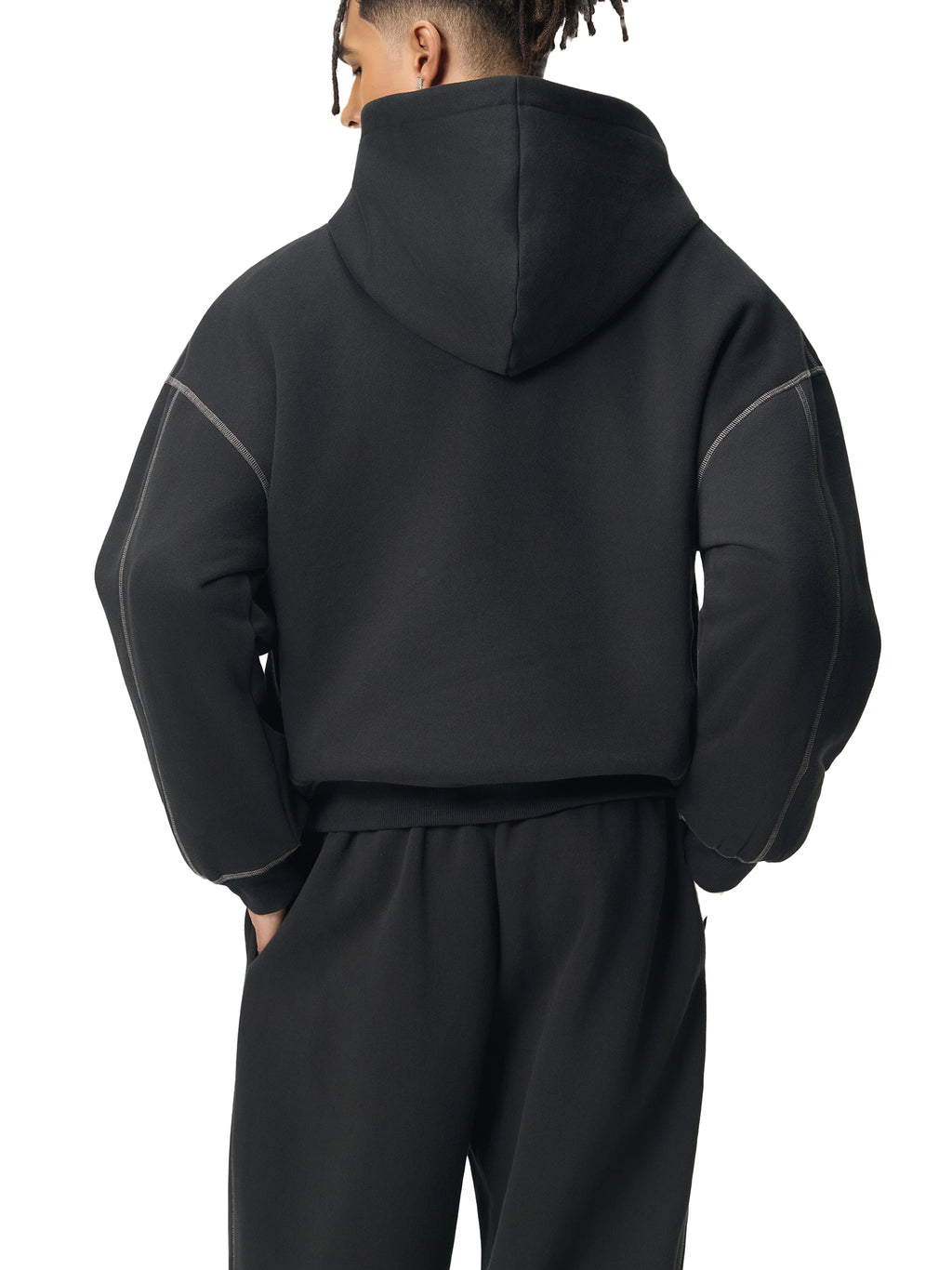 Contrast-Stitched Fleece Sweatpants