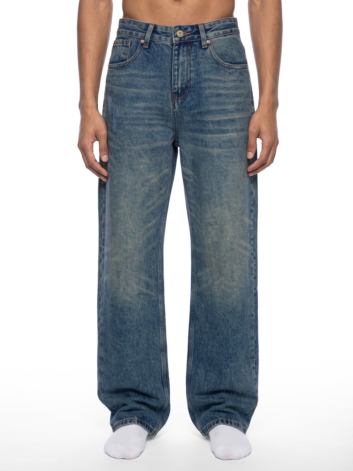 Men's Vintage Wash Denim Jeans