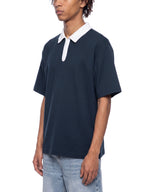 Unisex Color Block Quarter-Zip Polo Shirt
